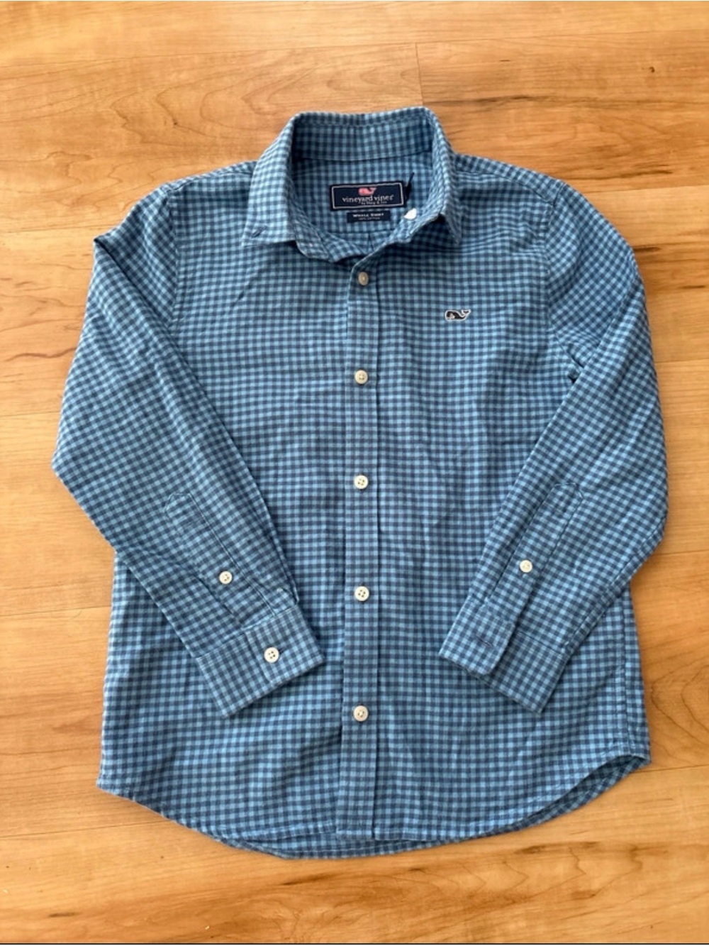 Vineyard Vines Blue Gingham Button-Down Shirt